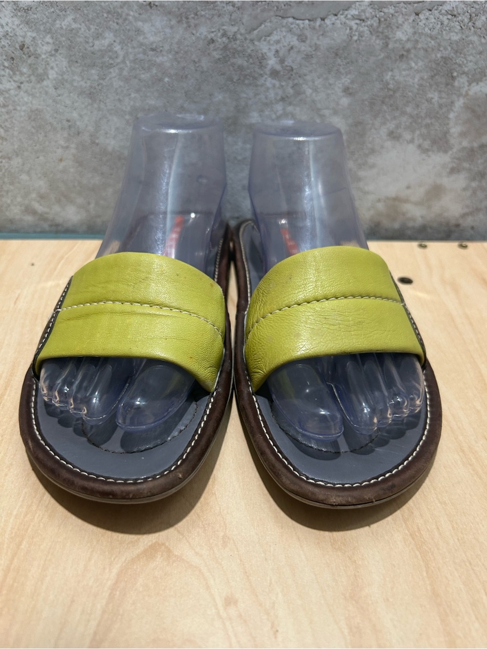 vintage Prada leather slide sandals size 38.5 Or Women’s 8 - Picture 4 of 8